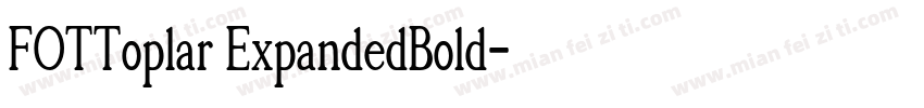FOTToplar ExpandedBold字体转换